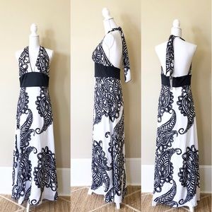 WHBM Paisley Halter Maxi Dress